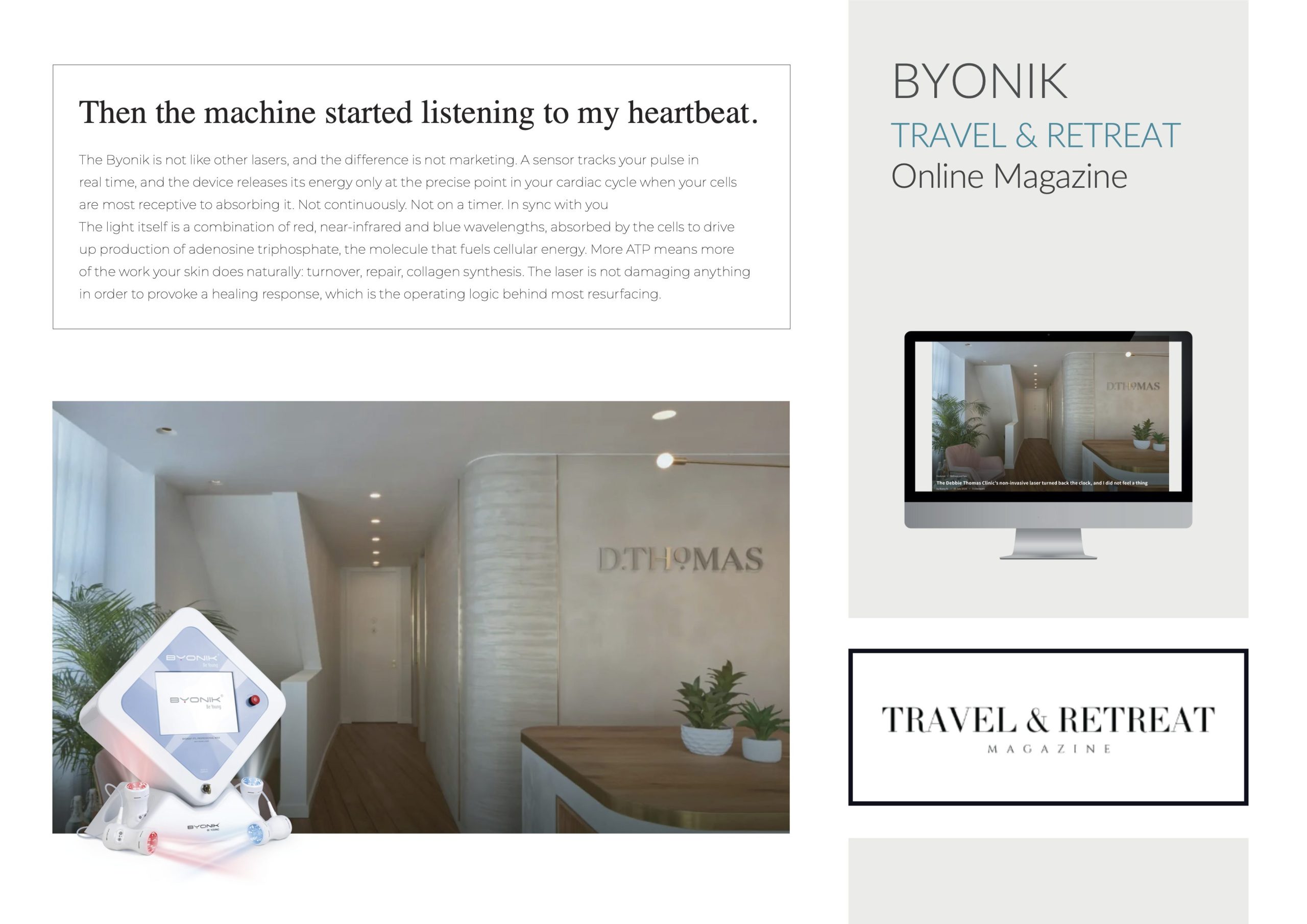 Press Page - Travel & Retreat Magazine | BYONIK AUG26